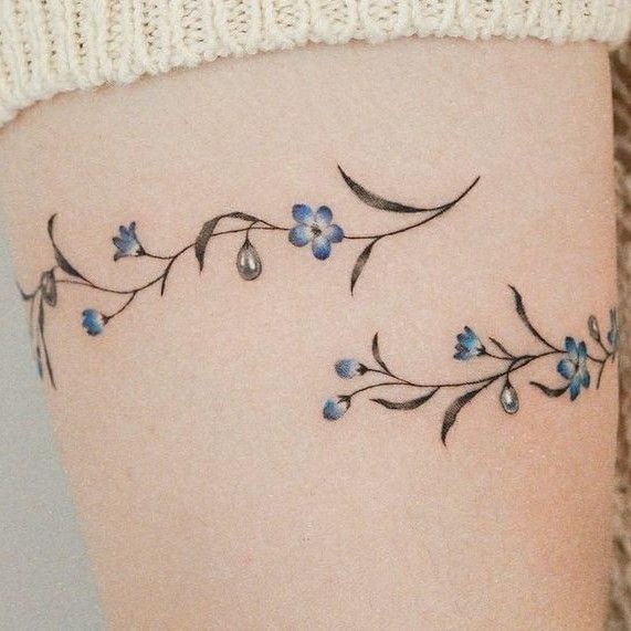 Тату браслеты с цветами — изображение 3